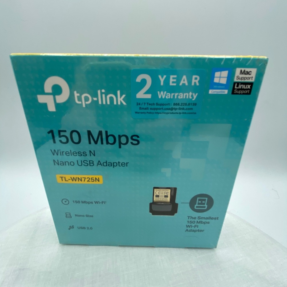 TP-Link TL-WN725N Wireless N Nano USB Adapter 150Mbps WiFi Dongle Black/Gold